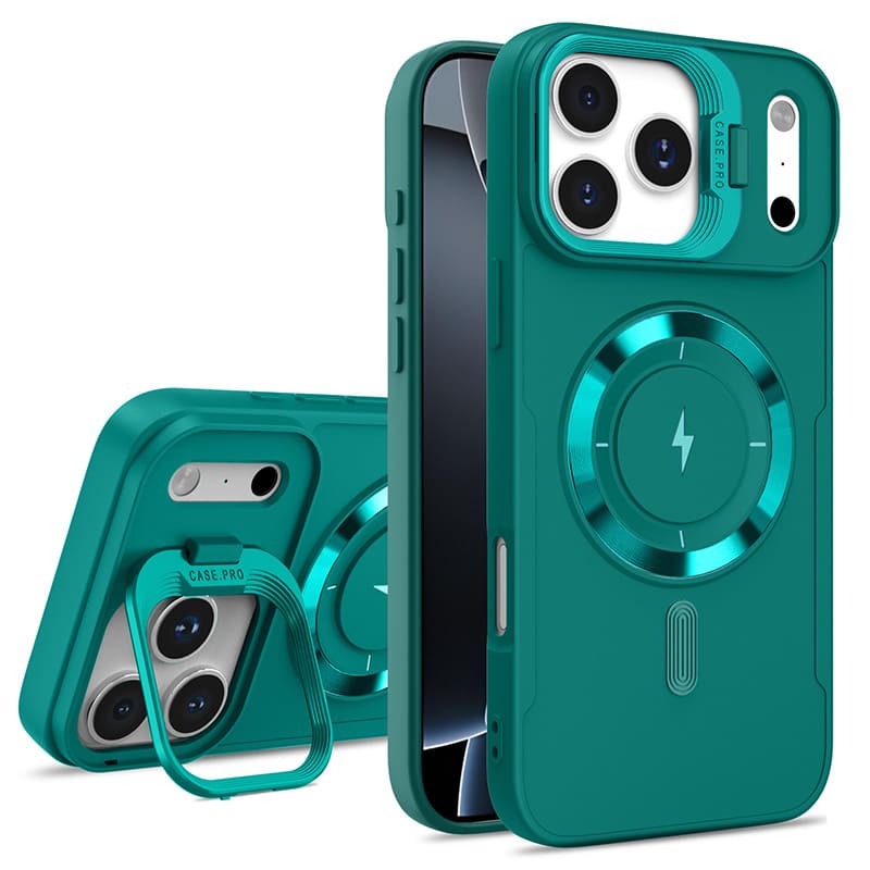 ChubbyArmor Shield - Magnetic Lens Stand Matte Case For iPhone 17