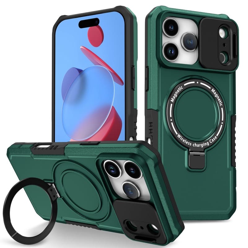 ChubbyArmor Shild- Military Protection Magnetic Case with Slide Lens Cover for iPhone 17