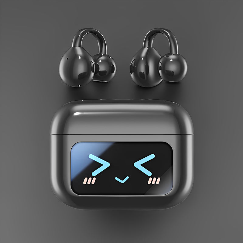 ChubbyBite™ Clip-On Pro For her - 2025 Bluetooth 6.0 Ear Huggers with GlowTouch™ Screen & IPX5 SplashArmor