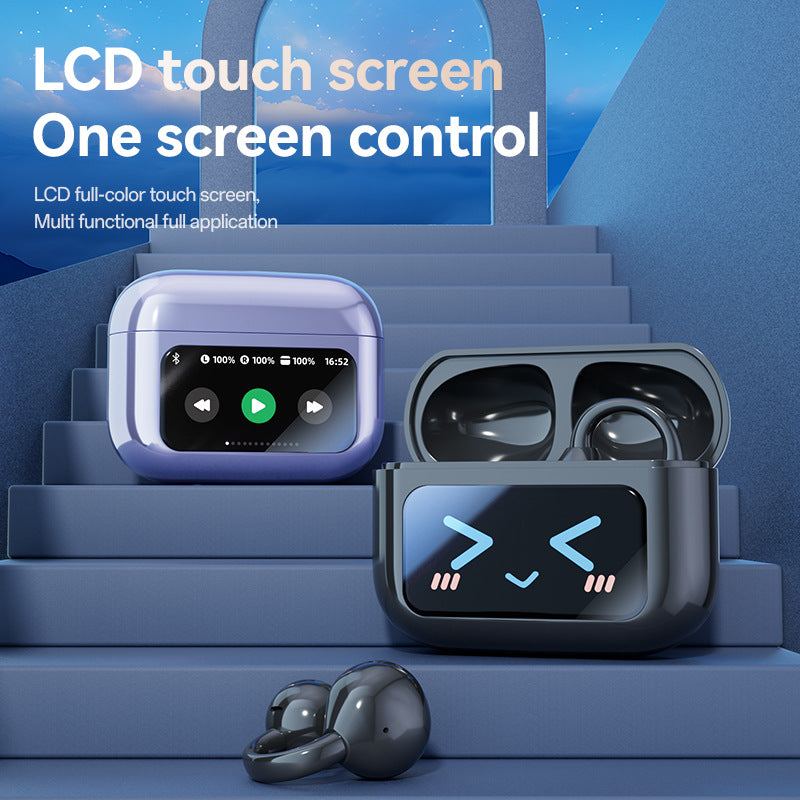 ChubbyBite™ Clip-On Pro For her - 2025 Bluetooth 6.0 Ear Huggers with GlowTouch™ Screen & IPX5 SplashArmor