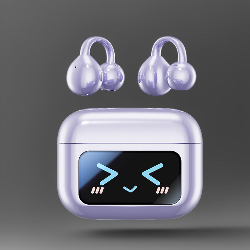 ChubbyBite™ Clip-On Pro For her - 2025 Bluetooth 6.0 Ear Huggers with GlowTouch™ Screen & IPX5 SplashArmor