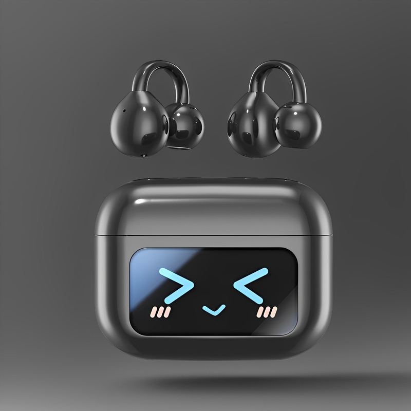 ChubbyBite™ Clip-On Pro For her - 2025 Bluetooth 6.0 Ear Huggers with GlowTouch™ Screen & IPX5 SplashArmor