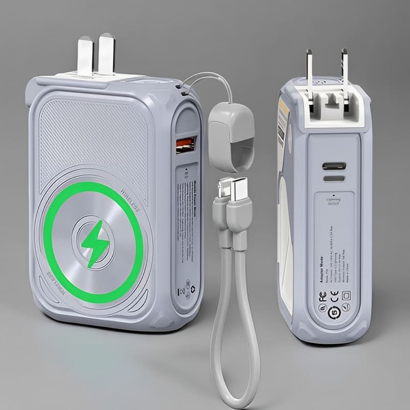 ChubbyBoost Magnetic Power Bank – 10,000mAh Wireless Wall Charger