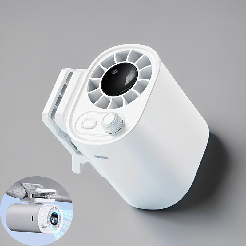 ChubbyBreeze 1800mAh Car Clip-On Fan – 360° Rotation, 100 Speeds, LED Display