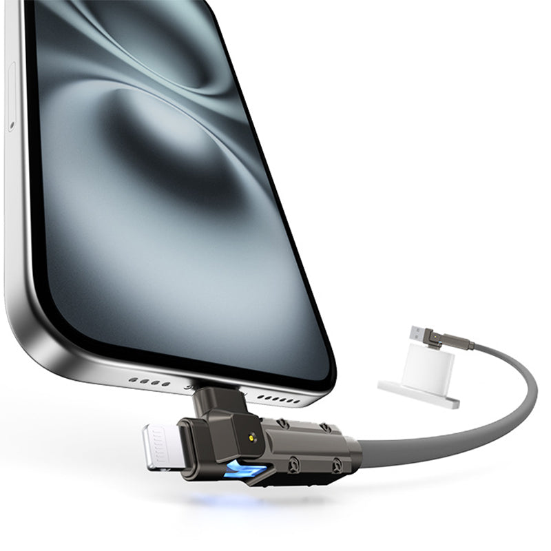 ChubbyCable 90° 4 in 1 - 100W Zinc Alloy Multi-Functional Charging Cable