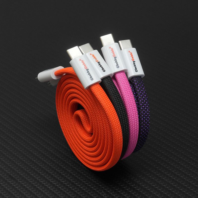 ChubbyCable MagDisc Flat - 240W Flat Braided Easy-Pack Magnetic Charge Cable