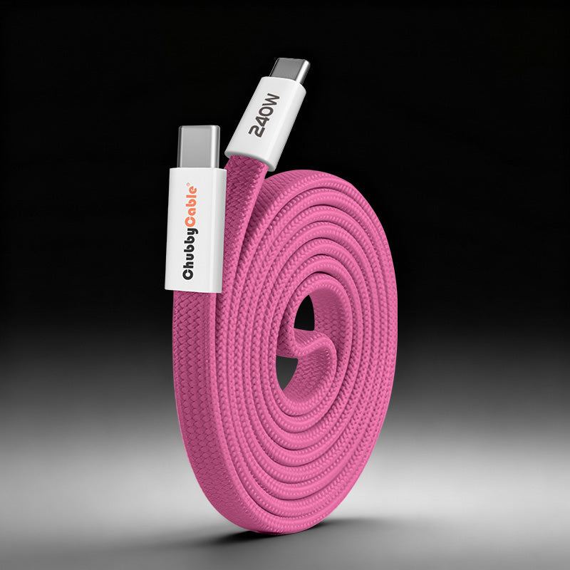 ChubbyCable MagDisc Flat - 240W Flat Braided Easy-Pack Magnetic Charge Cable