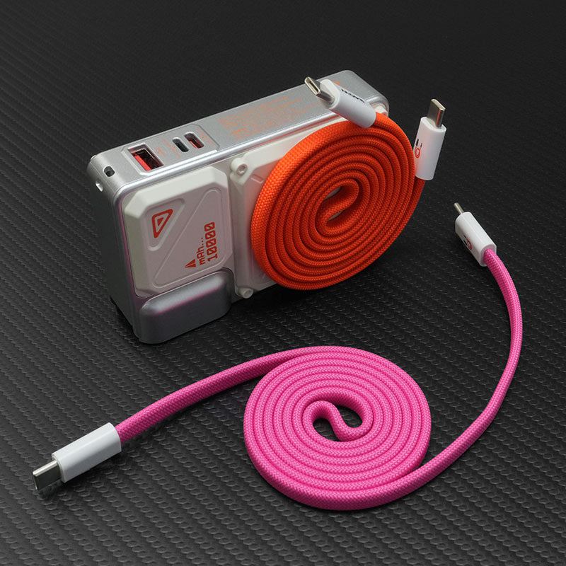 ChubbyCable MagDisc Flat - 240W Flat Braided Easy-Pack Magnetic Charge Cable