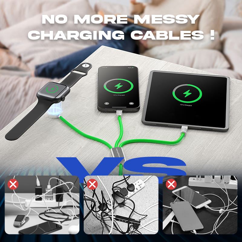 ChubbyCable Pro 100W 3-In-1 Silicone Charging Cable