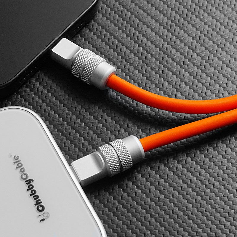 ChubbyCable Tri-Flex™: 100W 2-in-1 Fast Charging Cable with Dual USB-C Ports