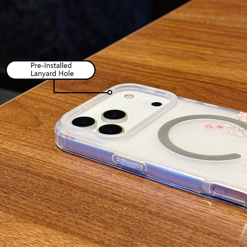 ChubbyCase - Floral Soft-Touch Magsafe Clear Case For iPhone 17