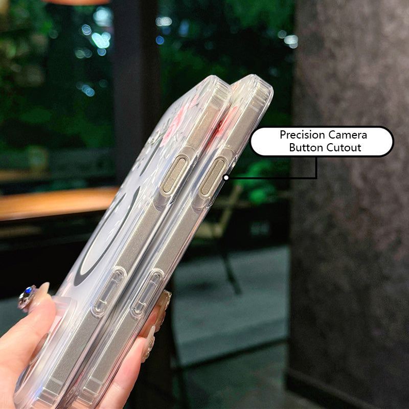 ChubbyCase - Floral Soft-Touch Magsafe Clear Case For iPhone 17
