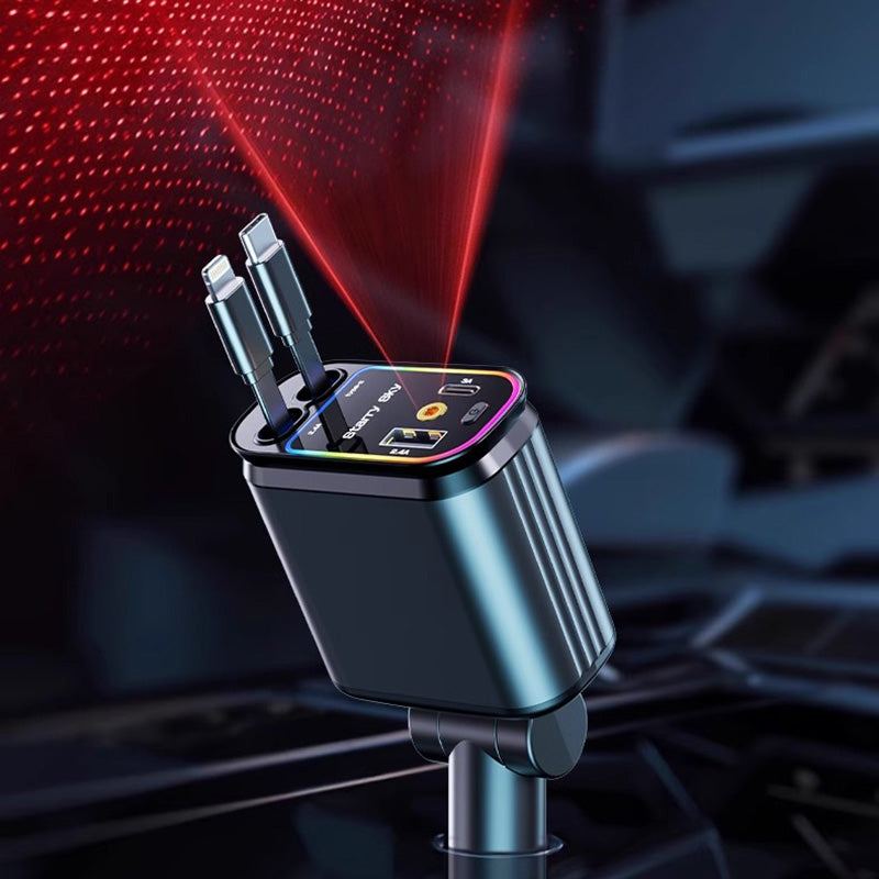 ChubbyCharge 120W RGB Car Charger – Turbo Power with Cool Vibes