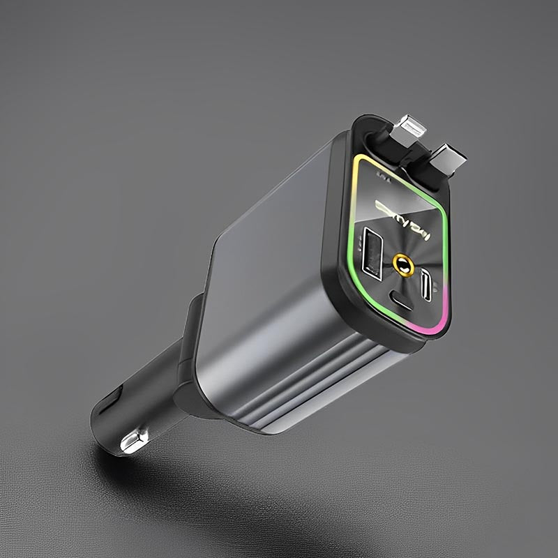 ChubbyCharge 120W RGB Car Charger – Turbo Power with Cool Vibes