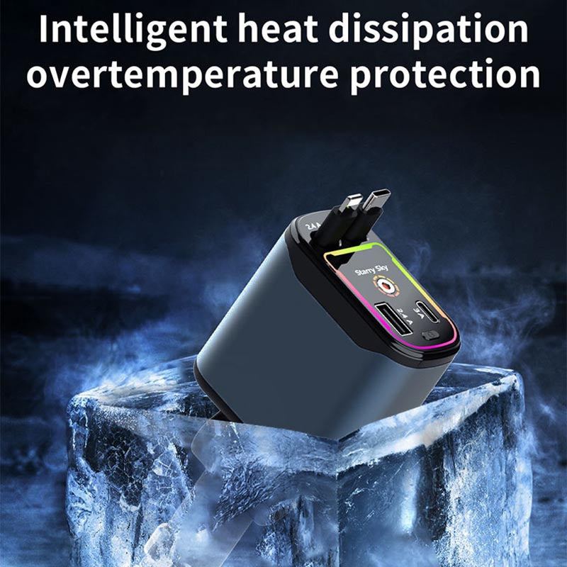 ChubbyCharge 120W RGB Car Charger – Turbo Power with Cool Vibes