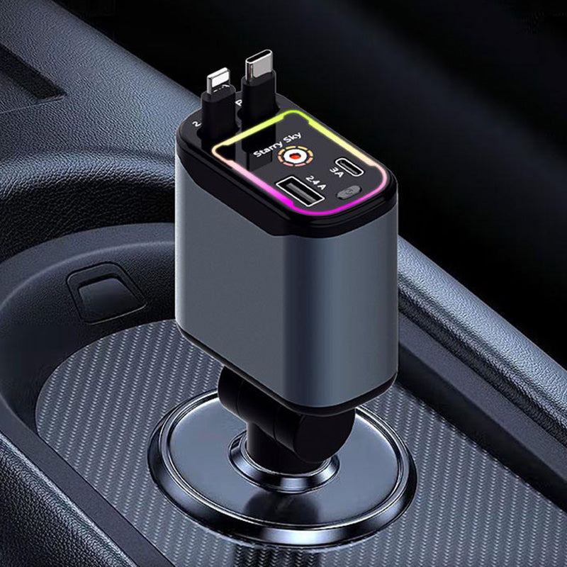 ChubbyCharge 120W RGB Car Charger – Turbo Power with Cool Vibes