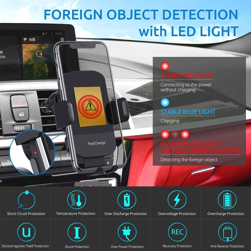 ChubbyCharge 15W AutoClamp Car Charger Mount – 360° Rotation