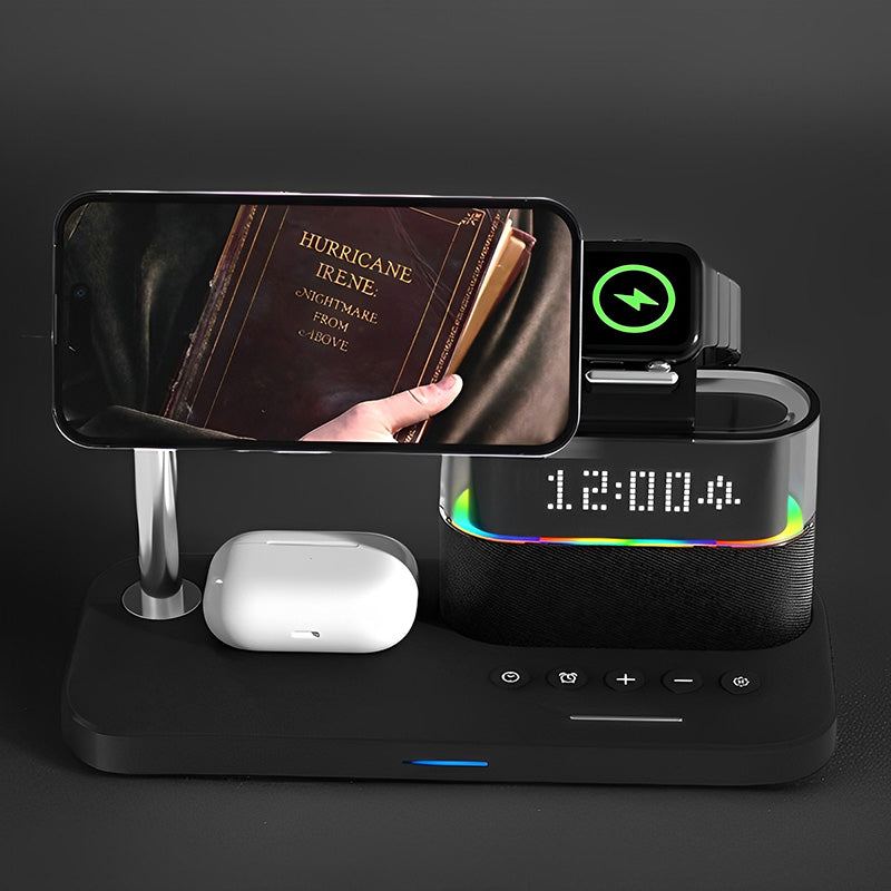 ChubbyCharge 5-in-1 Smart Dock – Wireless Power Station with Alarm