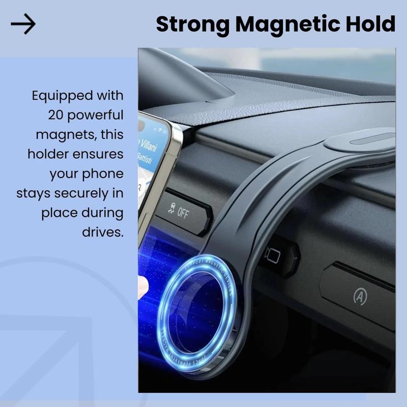 ChubbyDrive FlexGrip - 360° Bendable Magnetic Car Phone Mount