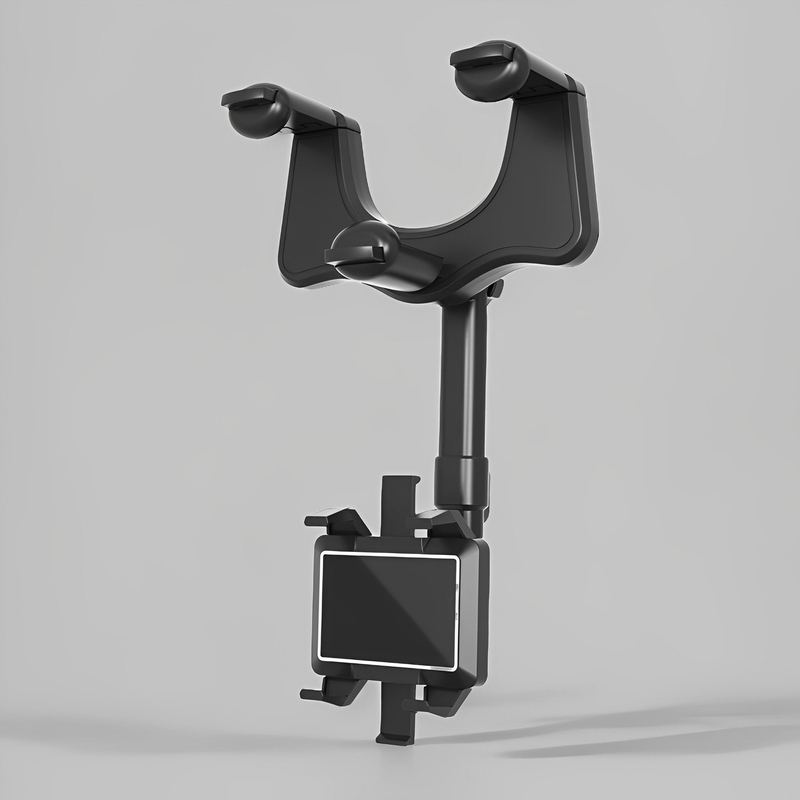 ChubbyDrive GyroGrip - 360° Retractable Phone Mount for Car - Rearview Mirror Safe Navigation