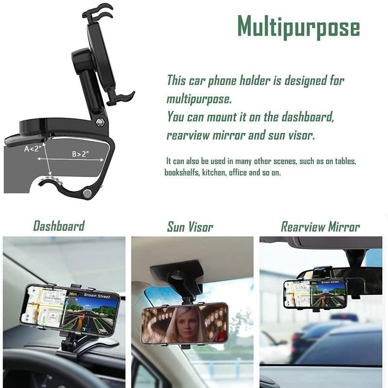 ChubbyDrive Pivot - 360° One-Hand Operation Car Mount With Shock Absorption