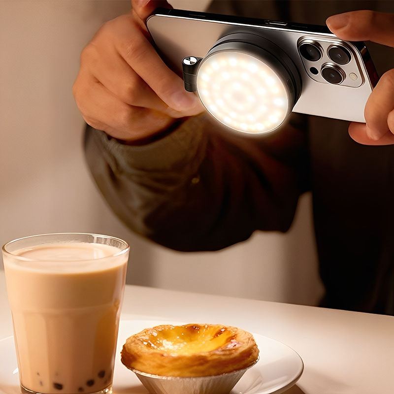 ChubbyGear GlowFold – Foldable Magnetic Selfie Light with Built-in Mirror