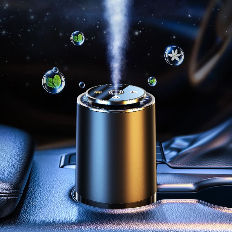 ChubbyGlow Car Aromatherapy Diffuser – RGB Starry Sky Projector