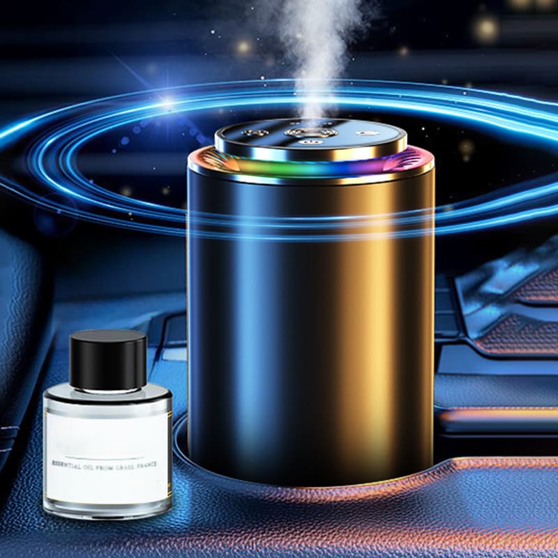 ChubbyGlow Car Aromatherapy Diffuser – RGB Starry Sky Projector