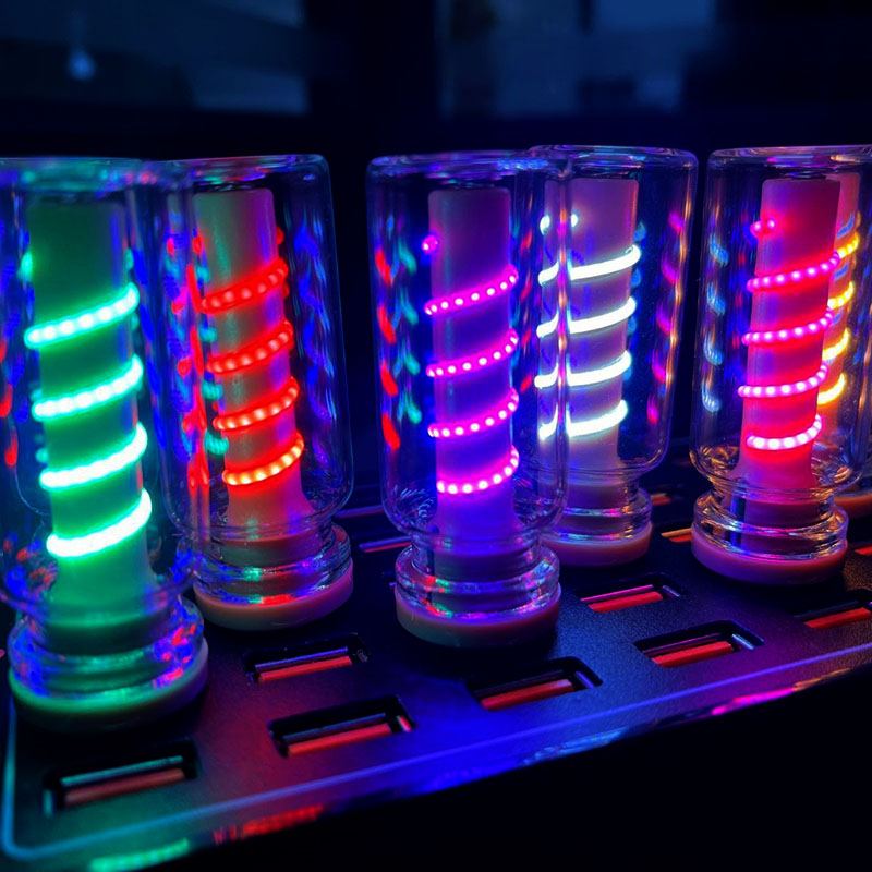 ChubbyGlow SpiralNova - Transparent RGB LED Light，USB Powered Mood Lighting for Car/Bedroom/Parties