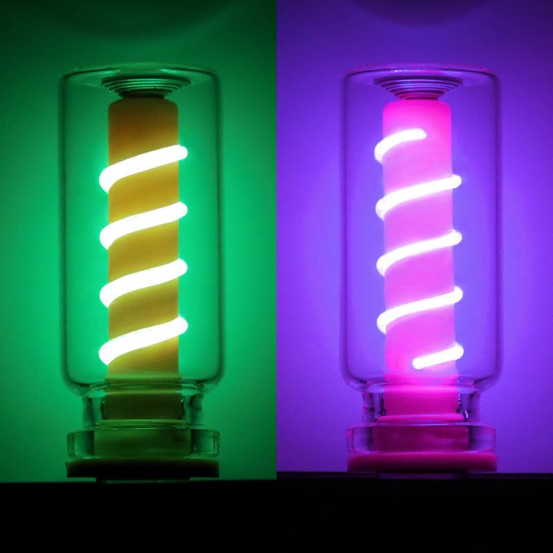 ChubbyGlow SpiralNova - Transparent RGB LED Light，USB Powered Mood Lighting for Car/Bedroom/Parties