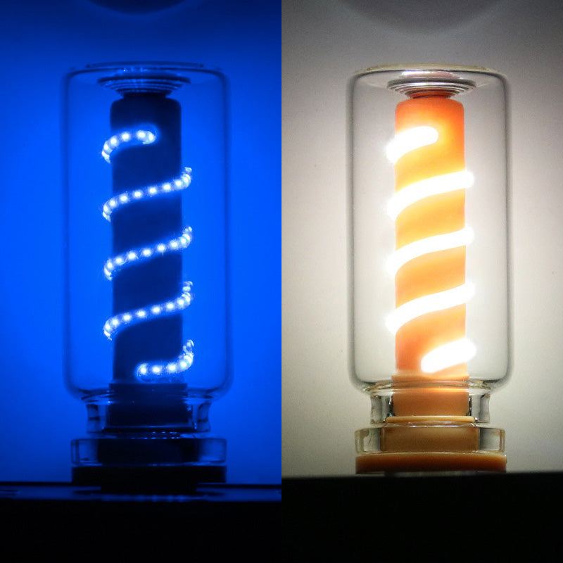 ChubbyGlow SpiralNova - Transparent RGB LED Light，USB Powered Mood Lighting for Car/Bedroom/Parties