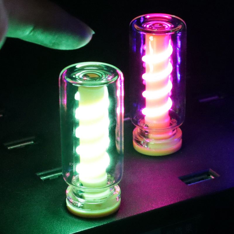 ChubbyGlow SpiralNova - Transparent RGB LED Light，USB Powered Mood Lighting for Car/Bedroom/Parties