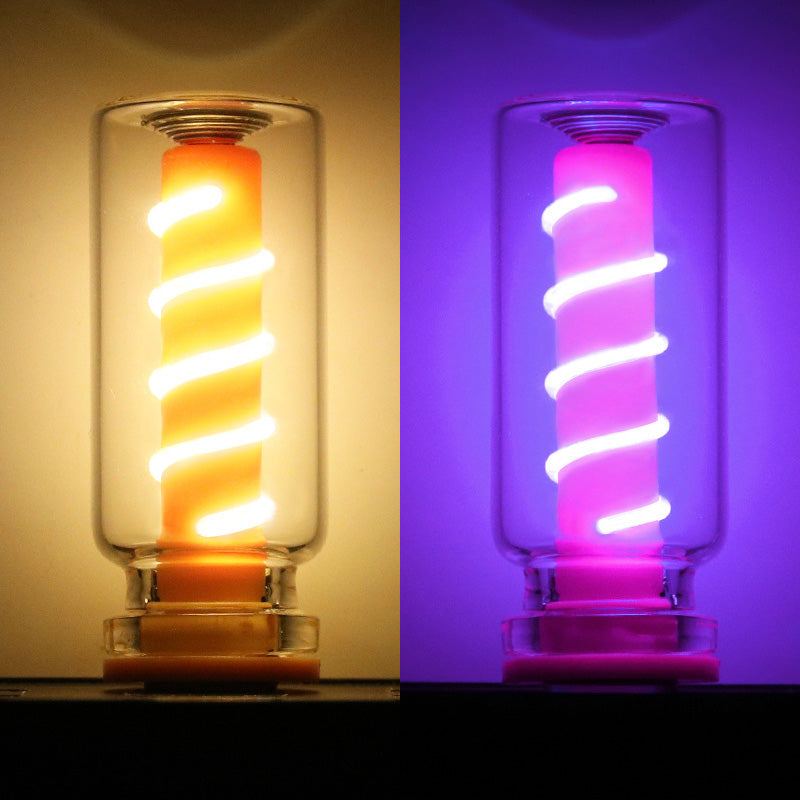 ChubbyGlow SpiralNova - Transparent RGB LED Light，USB Powered Mood Lighting for Car/Bedroom/Parties