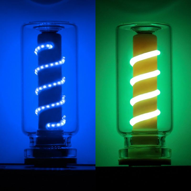 ChubbyGlow SpiralNova - Transparent RGB LED Light，USB Powered Mood Lighting for Car/Bedroom/Parties