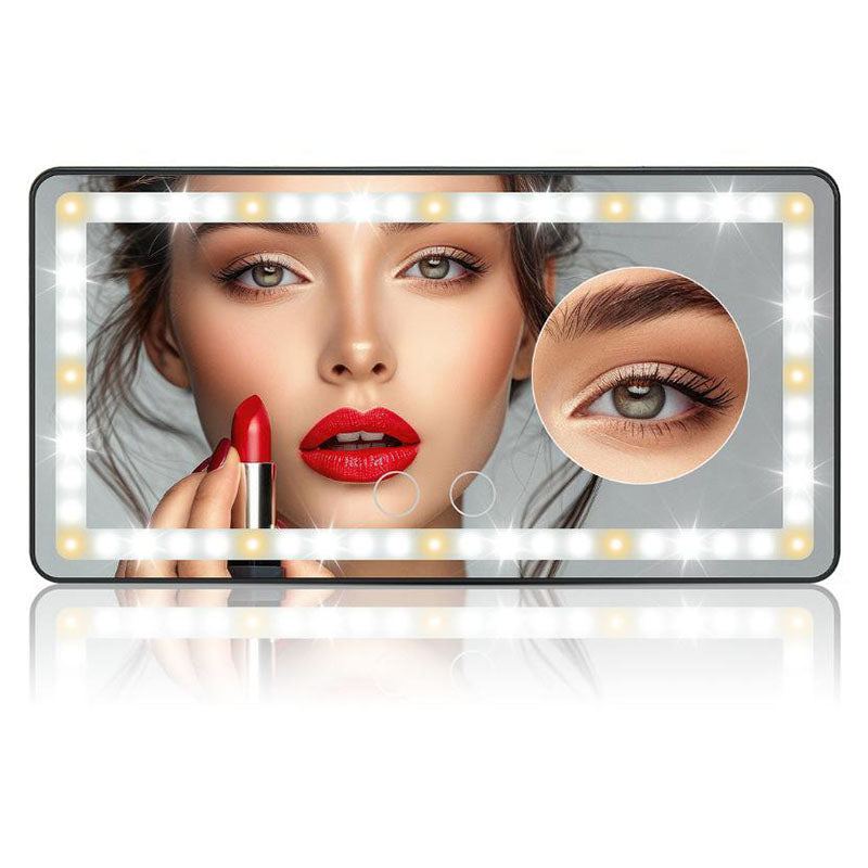 ChubbyGlow VanityBeam - USB-C Rechargeable LED Makeup Mirror with 3 Light Modes - Car & Travel Essential