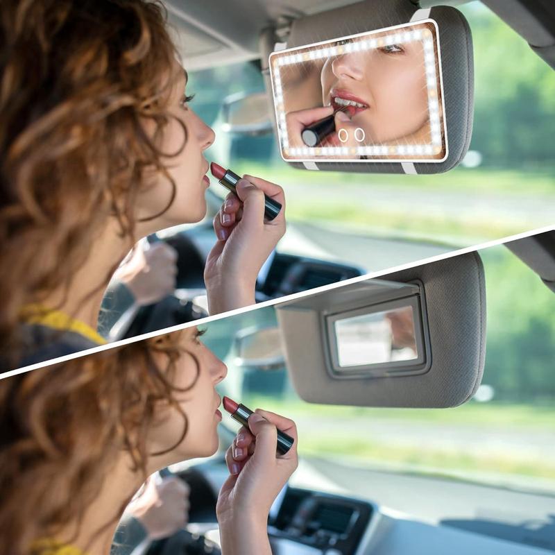ChubbyGlow VanityBeam - USB-C Rechargeable LED Makeup Mirror with 3 Light Modes - Car & Travel Essential