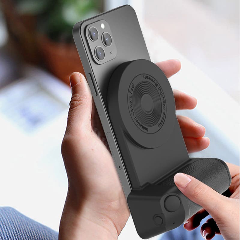 ChubbyGrip GlowClick - Magnetic Camera Grip with Ring Light - Wireless Remote & Phone Holder for iPhone/Android