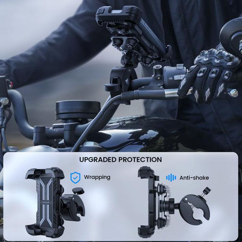 ChubbyGrip ShockArmor - Pro Motorcycle Phone Mount - Dual Vibration Dampeners for Fit 4.7-6.7" Phones