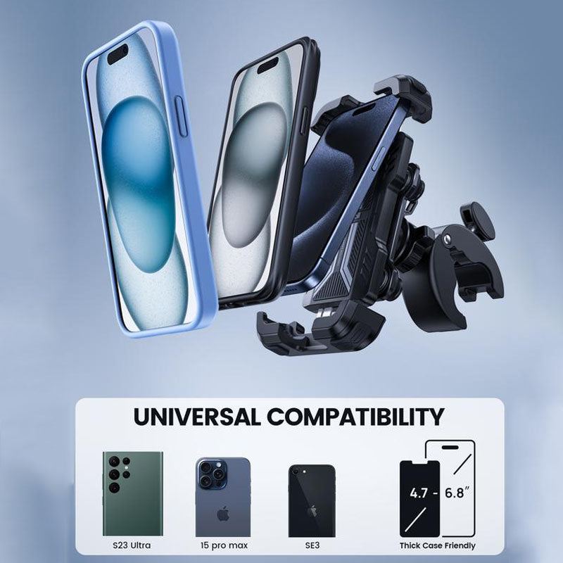 ChubbyGrip ShockArmor - Pro Motorcycle Phone Mount - Dual Vibration Dampeners for Fit 4.7-6.7" Phones