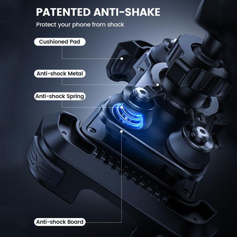 ChubbyGrip ShockArmor - Pro Motorcycle Phone Mount - Dual Vibration Dampeners for Fit 4.7-6.7" Phones