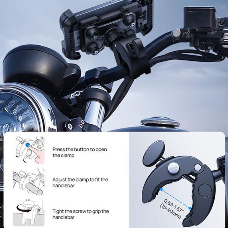 ChubbyGrip ShockArmor - Pro Motorcycle Phone Mount - Dual Vibration Dampeners for Fit 4.7-6.7" Phones