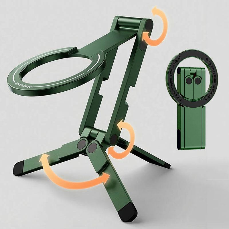 ChubbyGrip TriFold - Multi-Angle Adjustable, Foldable Aluminum Alloy Magnetic Triangle Stand