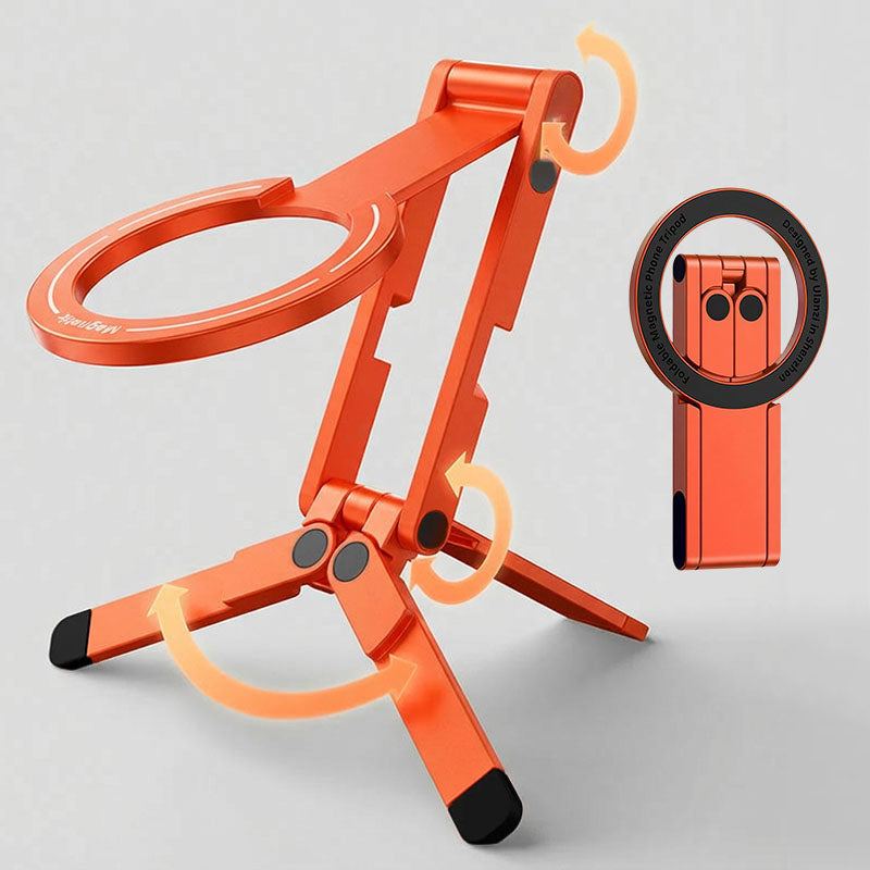 ChubbyGrip TriFold - Multi-Angle Adjustable, Foldable Aluminum Alloy Magnetic Triangle Stand