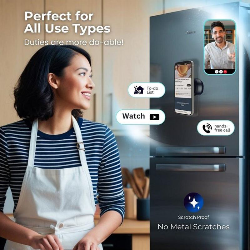 ChubbyGrip VacuSnap - Dual-Mode Phone Stand - Vacuum Base & Magnetic Grip for Car/Desk/Selfie