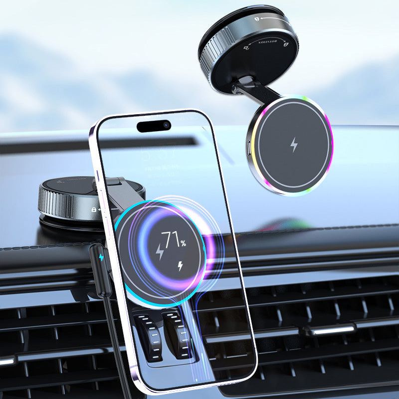 ChubbyGrip Vibe - 15W MagSafe Car Charger Super Suction Mount With Vibe Lighting