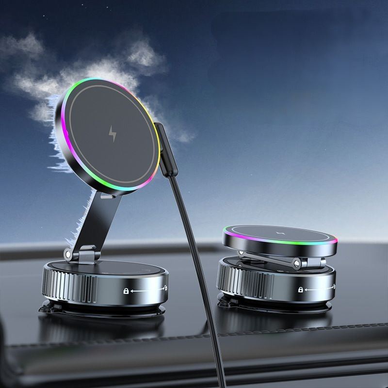 ChubbyGrip Vibe - 15W MagSafe Car Charger Super Suction Mount With Vibe Lighting