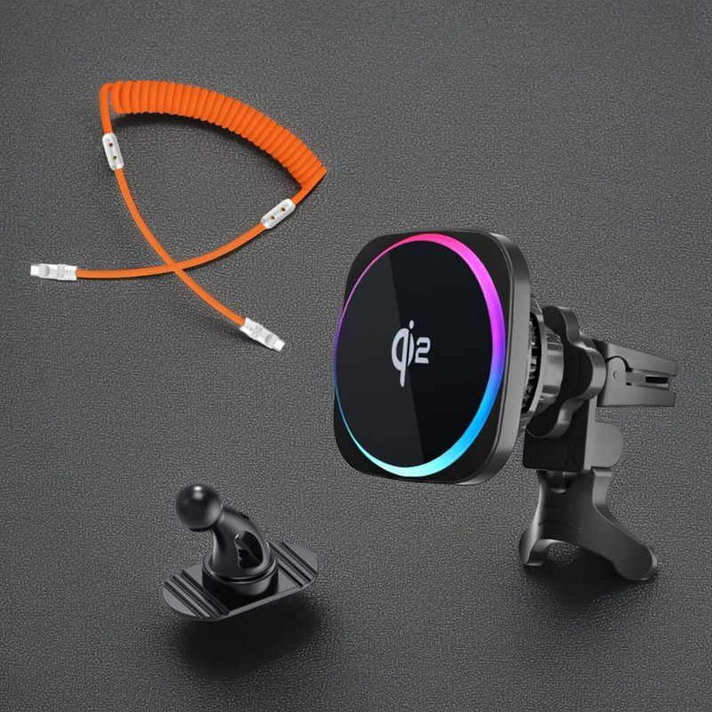 ChubbyMag - Qi2 15W MagSafe Car Mount Charger, Flex & Stick for Epic Rides