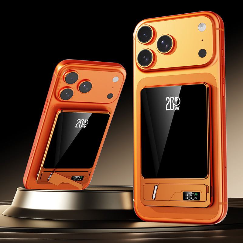 ChubbyPower Lite - 5000/10000 mAh Magnetic Power Bank With Hidden Stand &Built-in cable