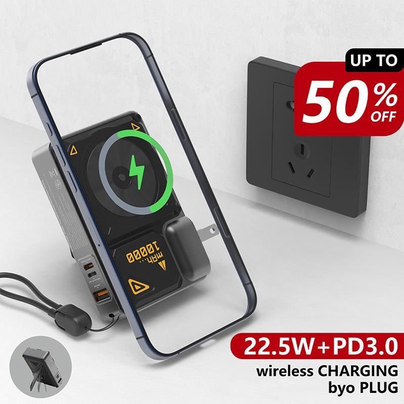 ChubbyPower Magnetic Power Bank – 10,000mAh Power Bank with Wall Plug
