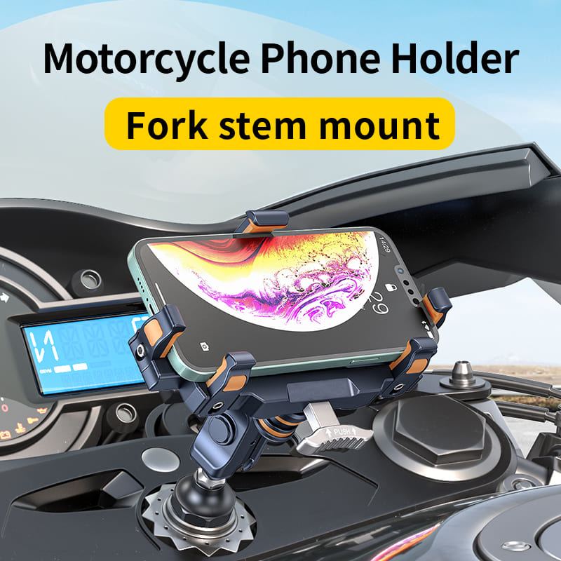 ChubbyRide Alloy Phone Mount – Lock & Ride with Vibration-Proof Grip